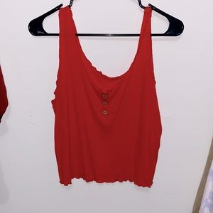 Fire Orange Crop Top